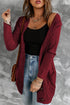 Front Pocket And Buttons Closure Cardigan